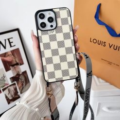 Louis Vuitton iPhone 16 15 14 Pro Max Case With Shoulder Strap
