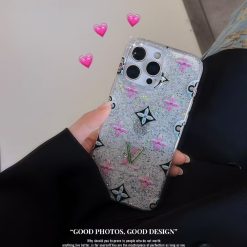LV Case For iPhone 16 15 14 Pro Max Louis Vuitton White Trensparent case