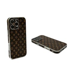 LV iPhone 16 Plus Leather Case Louis Vuitton Logo, Stylish Pattern, Premium Protection