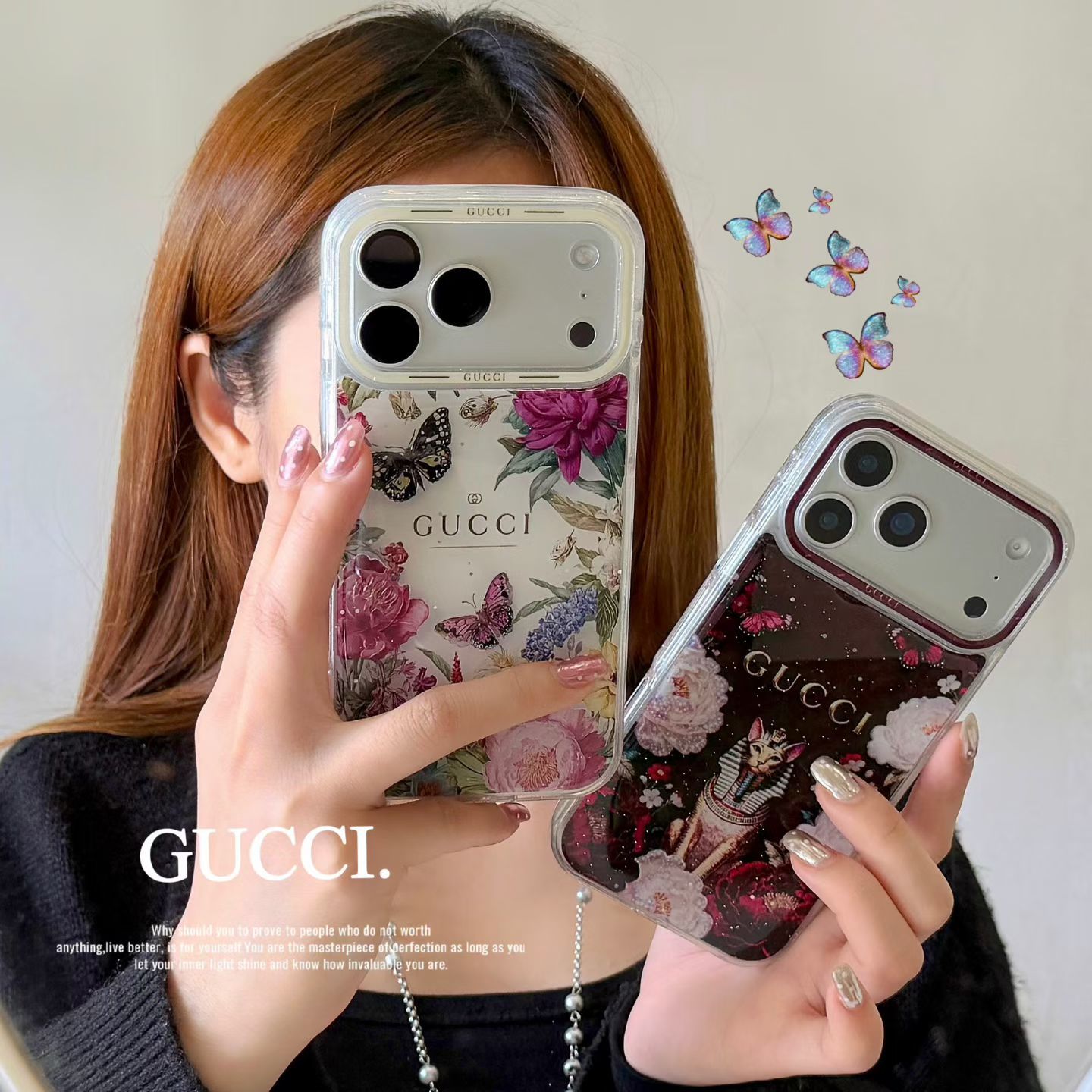 Floral Gucci GG iPhone 17 Pro Max Soft Case Vintage Rose Flower Bloom Designer Cover for iPhone 17 Air 16 Pro Max 15 Pro Max 14 Pro Max Luxury Protective Phone Case - Image 4