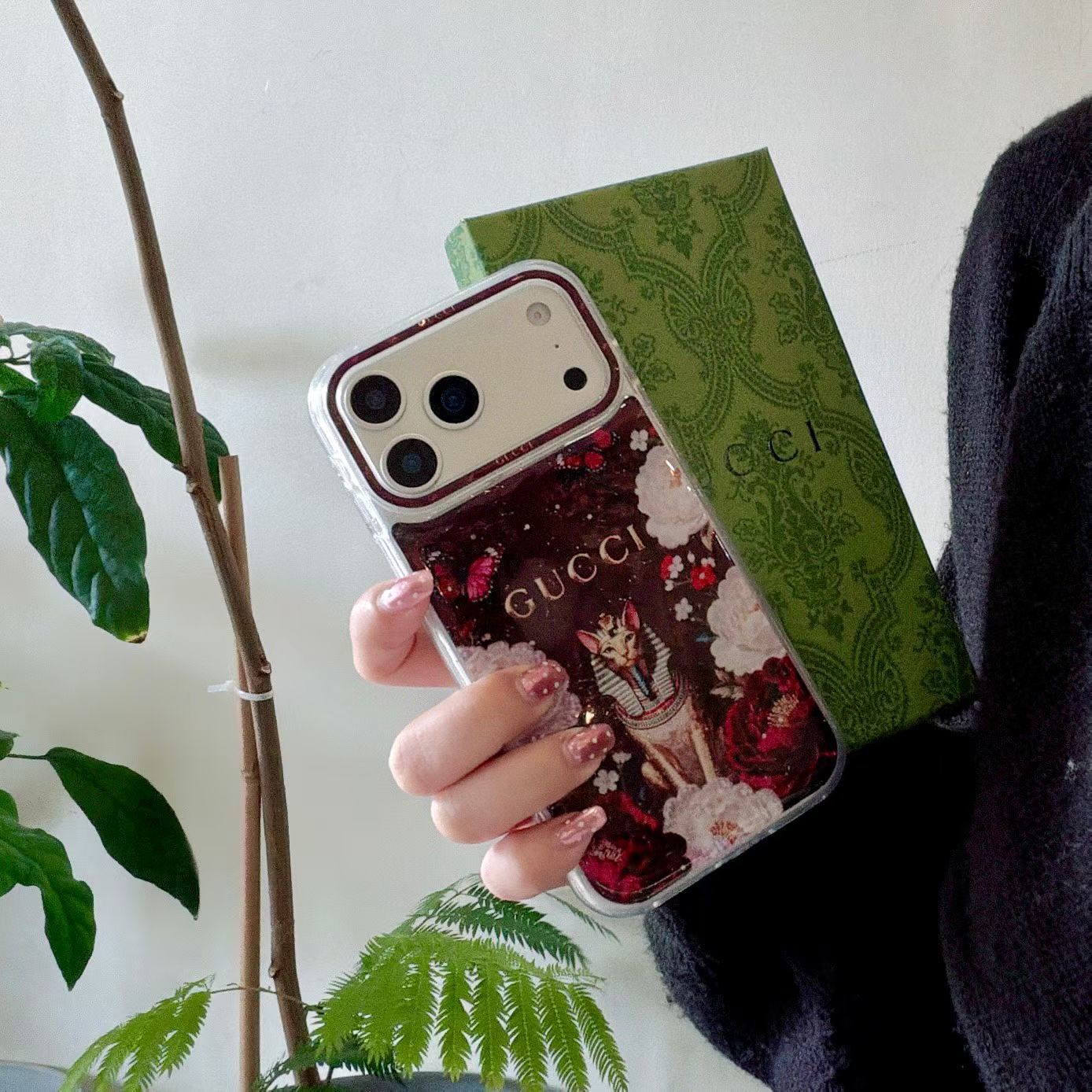 Floral Gucci GG iPhone 17 Pro Max Soft Case Vintage Rose Flower Bloom Designer Cover for iPhone 17 Air 16 Pro Max 15 Pro Max 14 Pro Max Luxury Protective Phone Case - Image 5
