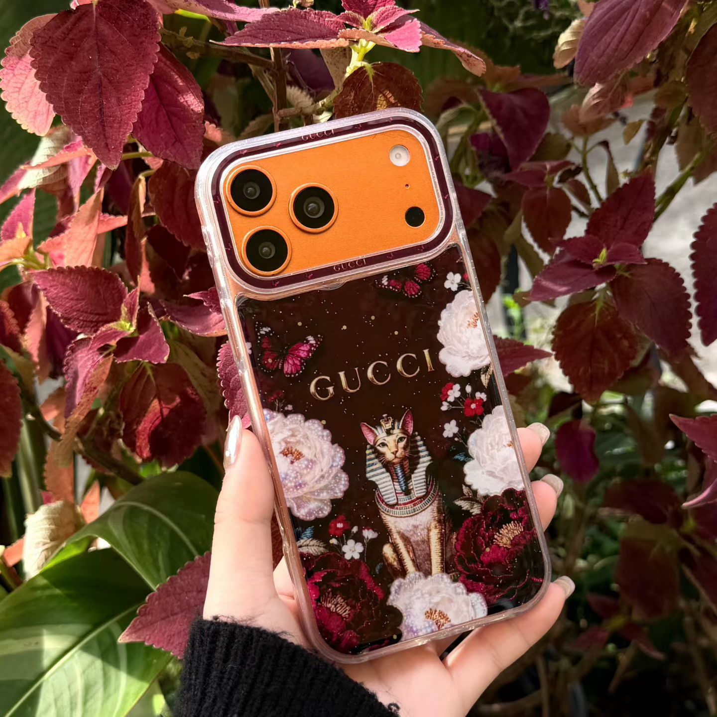 Floral Gucci GG iPhone 17 Pro Max Soft Case Vintage Rose Flower Bloom Designer Cover for iPhone 17 Air 16 Pro Max 15 Pro Max 14 Pro Max Luxury Protective Phone Case - Image 8