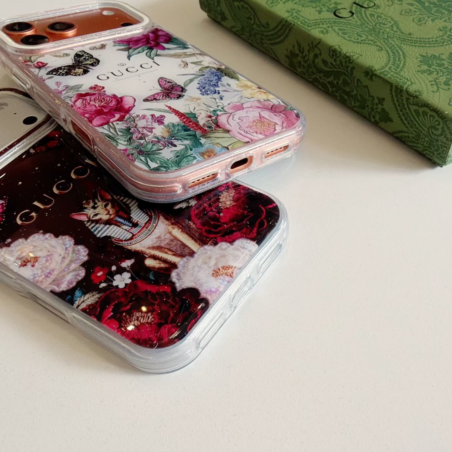 Floral Gucci GG iPhone 17 Pro Max Soft Case Vintage Rose Flower Bloom Designer Cover for iPhone 17 Air 16 Pro Max 15 Pro Max 14 Pro Max Luxury Protective Phone Case - Image 9
