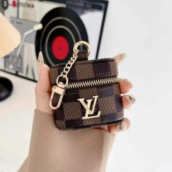 Louis Vuitton AirPods 4 Pro 2 3 Leather Mini Bag Case LV Designer AirPods Cover Wallet Style Protective Case
