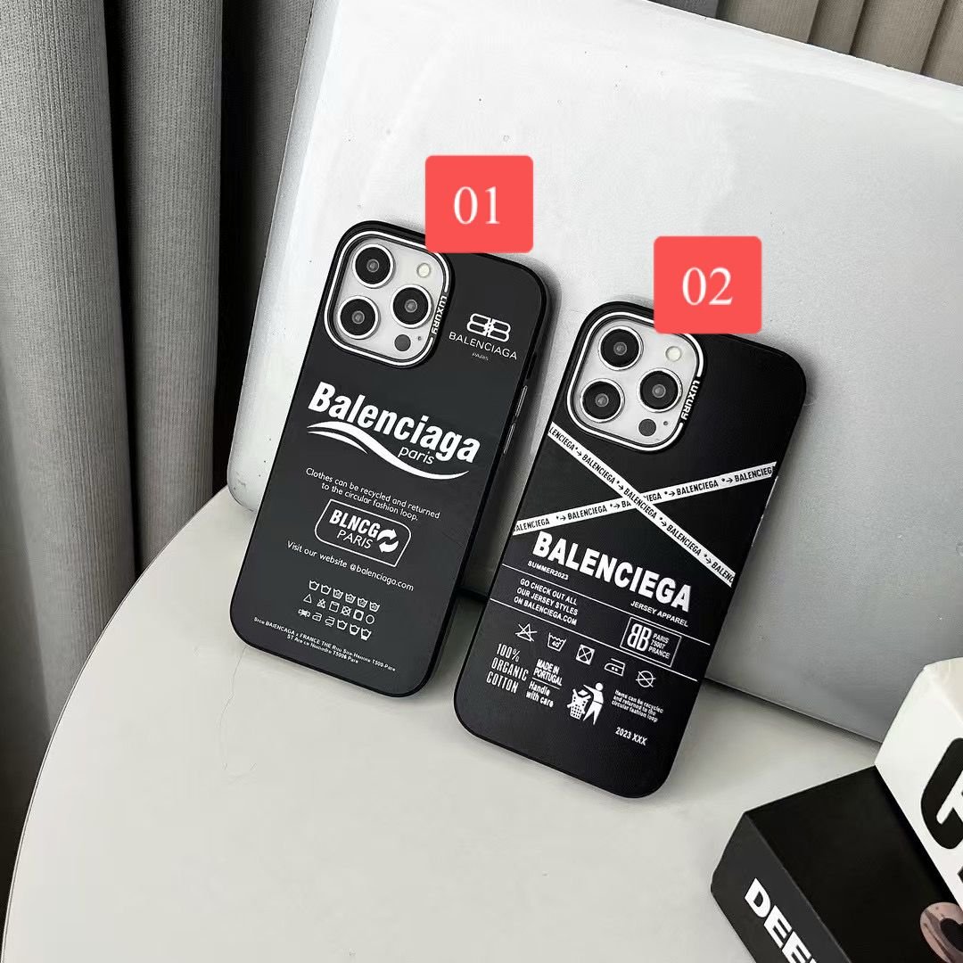 Luxury Black Balenciaga iPhone 16 15 Pro Max Case - Image 2