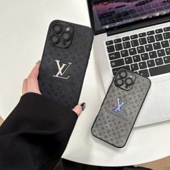 Louis Vuitton iPhone 16 Pro Max Case with LV Logo Luxury Designer Phone Cover for iPhone 16, 15, 14 Pro Max