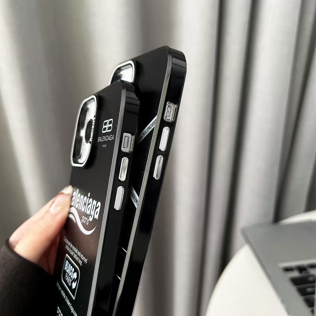 Luxury Black Balenciaga iPhone 16 15 Pro Max Case - Image 10