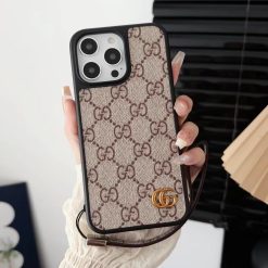 Gucci iPhone 16 17 Pro Max Case With Hand Strap Holder