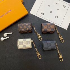 Louis Vuitton AirPods 4 / AirPods Pro 2 Leather Case with Chain – LV AirPods Protective Case
