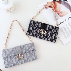 Dior Phone Bag Case iPhone 16 15 Pro Max With Chain Strap Card Holder