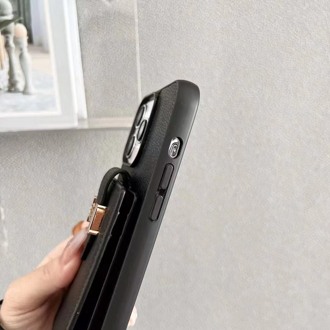 Hermes iPhone 16 Case With Card Holder Wallet Case Slot And Strap - Image 4