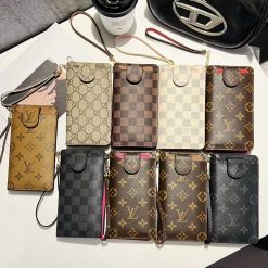 Louis-Vuitton Leather Phone Bag for iPhone 17 Pro Max 16 15 | LV Crossbody Pouch Bag