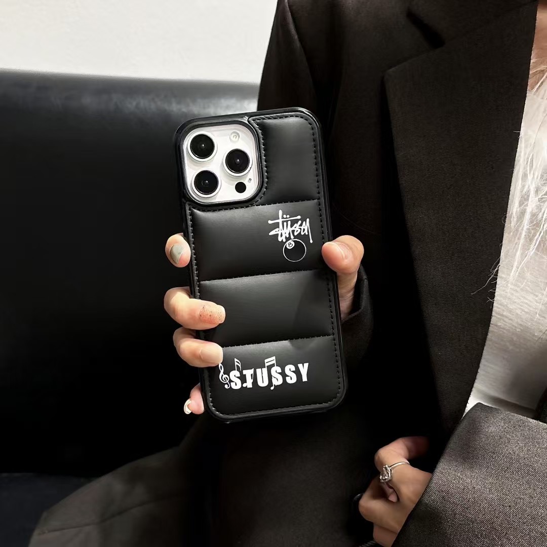 iPhone 17 Pro Max Case Leather Down Filling Stussy-Puffer - Image 2