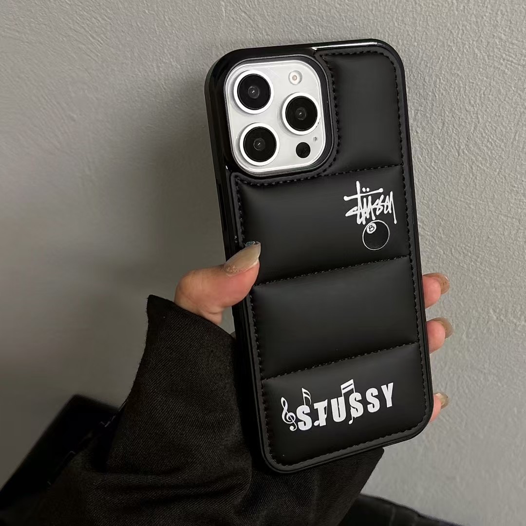 iPhone 17 Pro Max Case Leather Down Filling Stussy-Puffer - Image 3