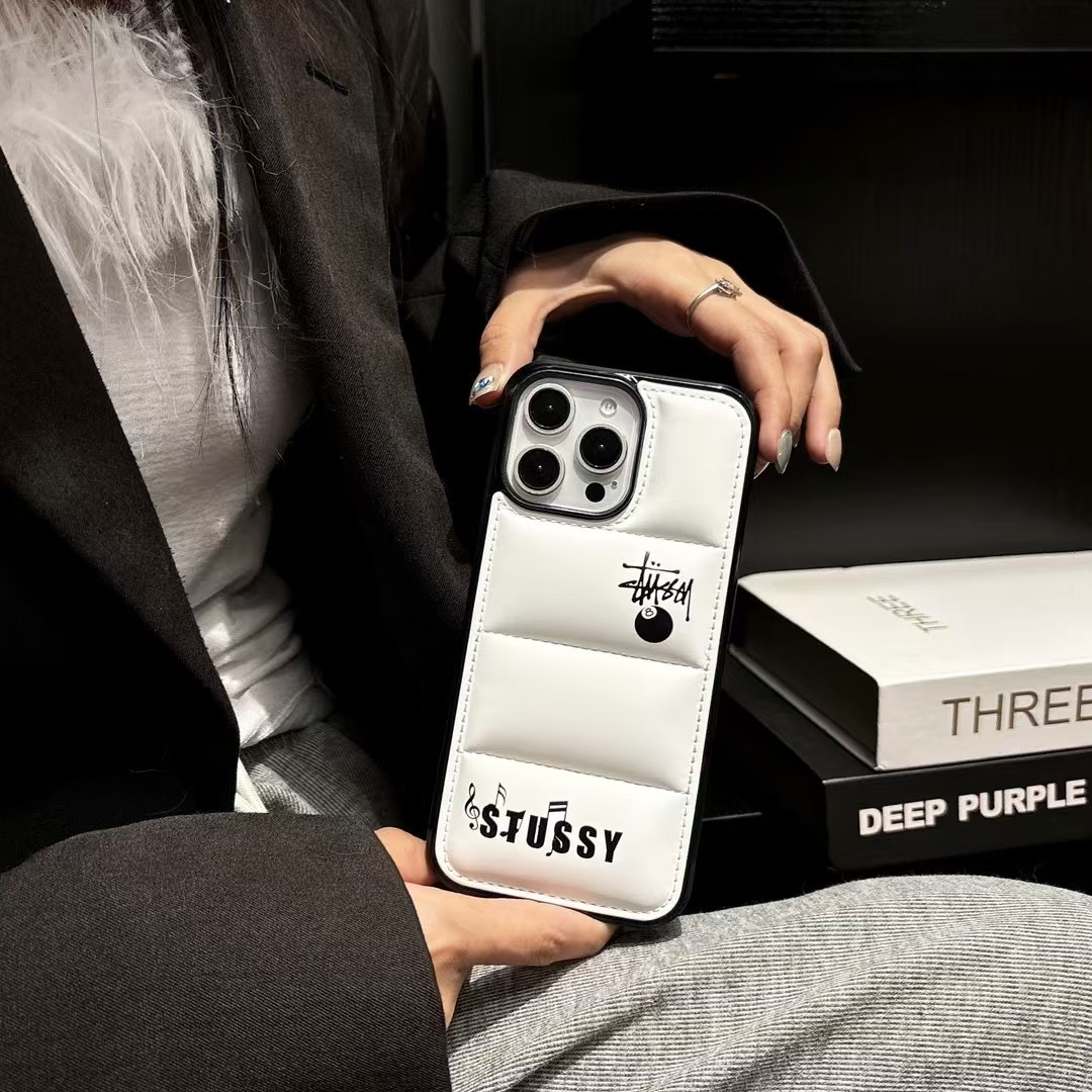 iPhone 17 Pro Max Case Leather Down Filling Stussy-Puffer - Image 4