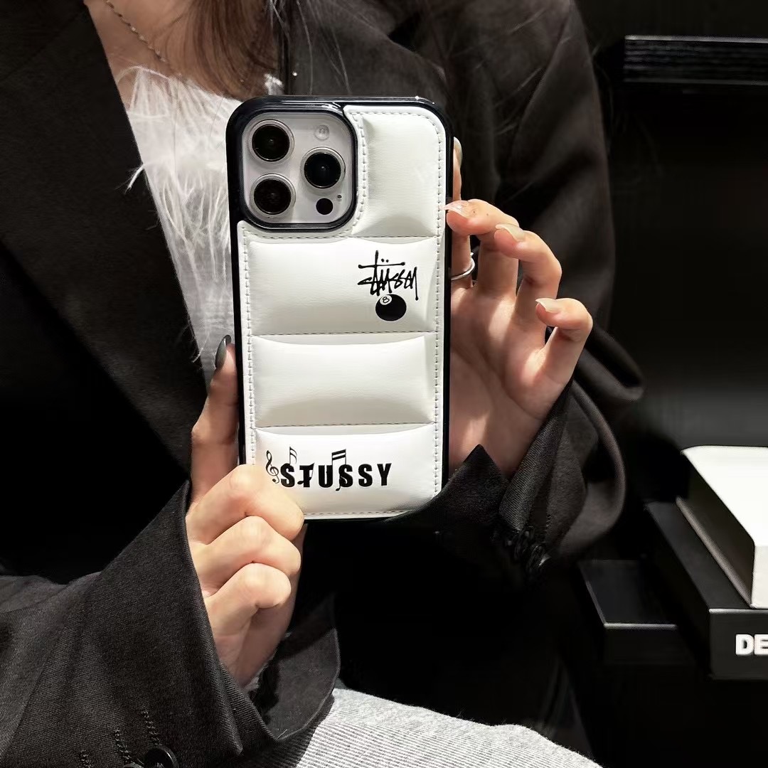 iPhone 17 Pro Max Case Leather Down Filling Stussy-Puffer - Image 5