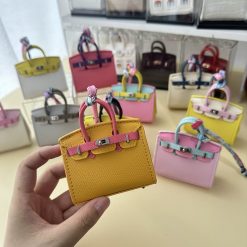 Mini Leather Handbag Bag Charm AirPods 4 Pro2 Cute Birkin Multipurpose Accessories