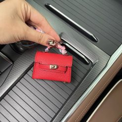 Classic Mini Kelly Red Bag Airpods Pro2 4 3 Case Cover Mini Leather Charms Handbags Airpods Pro2 4 3 2 Case