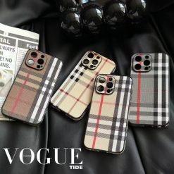 Burberry iPhone 17 / 16 / 15 Pro Max Case – Luxury Burberry Leather iPhone Case Cover