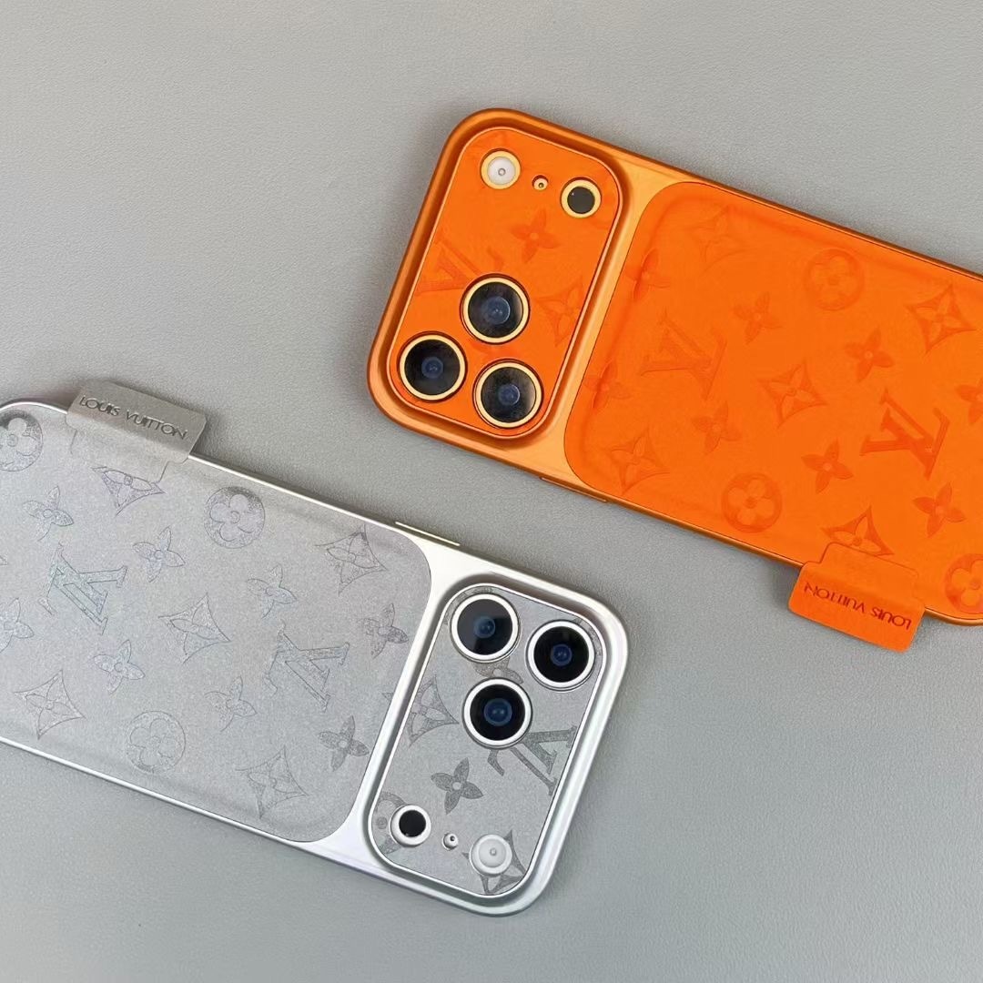 Louis Vuitton LV Monogram White Matte iPhone 17 16 Pro Max Case with Card Holder – Luxury Leather Designer Cover - Image 7