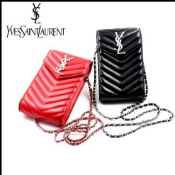 YSL Phone bag Red Small crossbody mini bag for iPhone 15 14 Pro Max Case