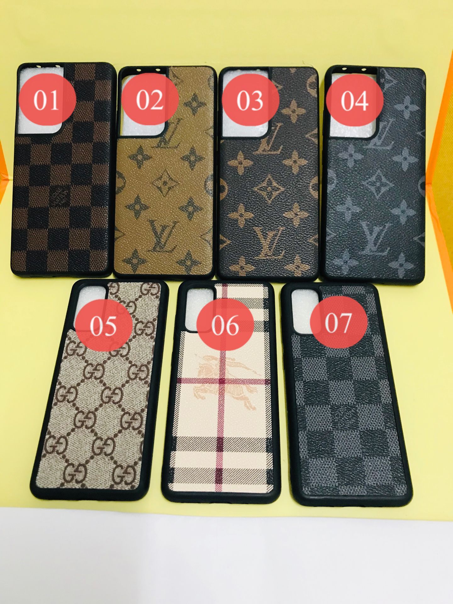 LV Samsung Galaxy S25 Ultra Leather Wallet Phone Case with Strap Card Holder Crossbody Pouch Cover for Samsung S25 Plus S24 Ultra S23 Ultra S22 Ultra S21 Ultra - Image 9