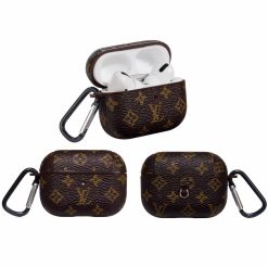 Brown Louis-Vuitton AirPods Pro 2 Case Leather – LV AirPods 3 / Pro / Pro 2 Generation Luxury Protective Case Coque Cover for Airpods