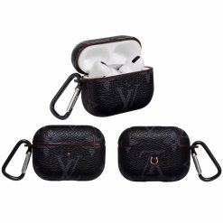 Louis-Vuitton AirPods Pro 2 Leather Case Black – LV AirPods 3 Protective Cover