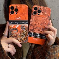 Hermes Paris iPhone 16 Pro Max 15 14 13 Pro Max Case