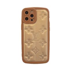 Louis Vuitton LV Logo iPhone 15 14 Pro Max Leather Case