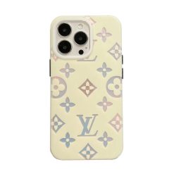 Louis Vuitton LV-Monogram White Matte Design Case For iPhone 14 15 Pro Max