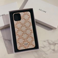 Celine iPhone 16 Pro Max Case Leather Cover for iphone 16 Plus