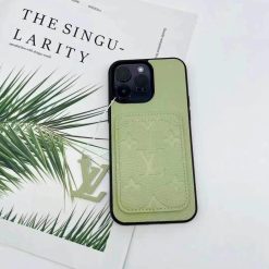 LV-Louis Vuitton iPhone 17 16 15 Pro Max Leather Cases with Card Holder Wallet