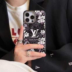 Louis Vuitton Flower Leather iPhone 17 16 Pro Max Case – LV Monogram Designer iPhone Case Cover