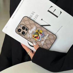 Gucci iPhone 16 / 16 Plus / 15 Pro Max Case – GG Tiger Snake Luxury Leather Designer Cover