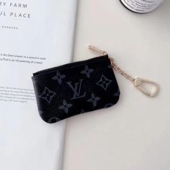 Louis-Vuitton Small Leather Wallet Bag Card Holder Key Pouch Purse – LV Monogram Coin & Card Case